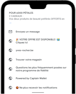Phone screen that shows how to use loyalty card on a mobile phone